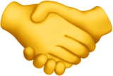 Golden handshake symbolizing Orlando partnership.