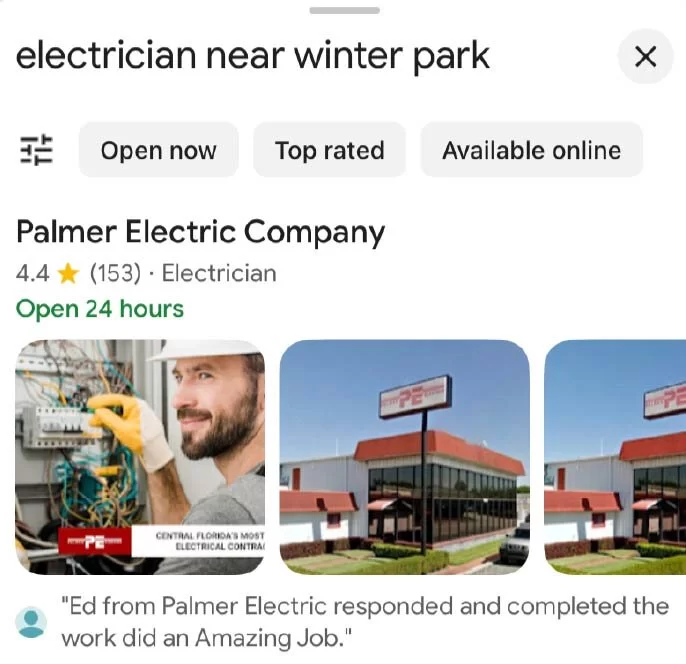 Palmer Electric Co: Orlando electrician. 24/7 service. 4.4 stars.