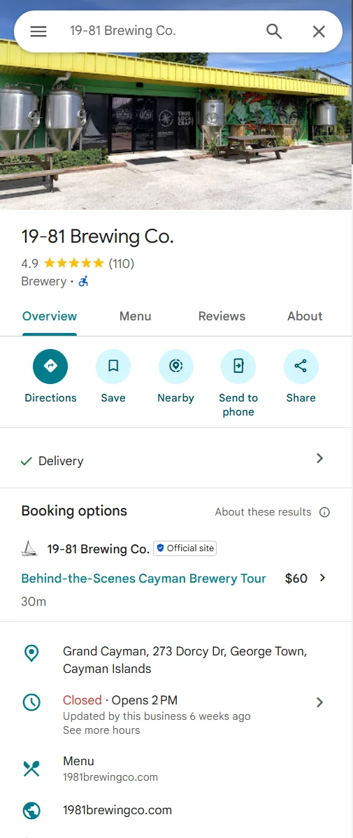19-81 Brewing Co. — Google Business Profile