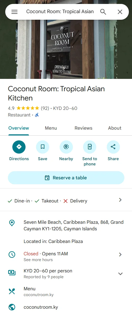 Prime Group — Coconut Room &mdash; Google Business Profile
