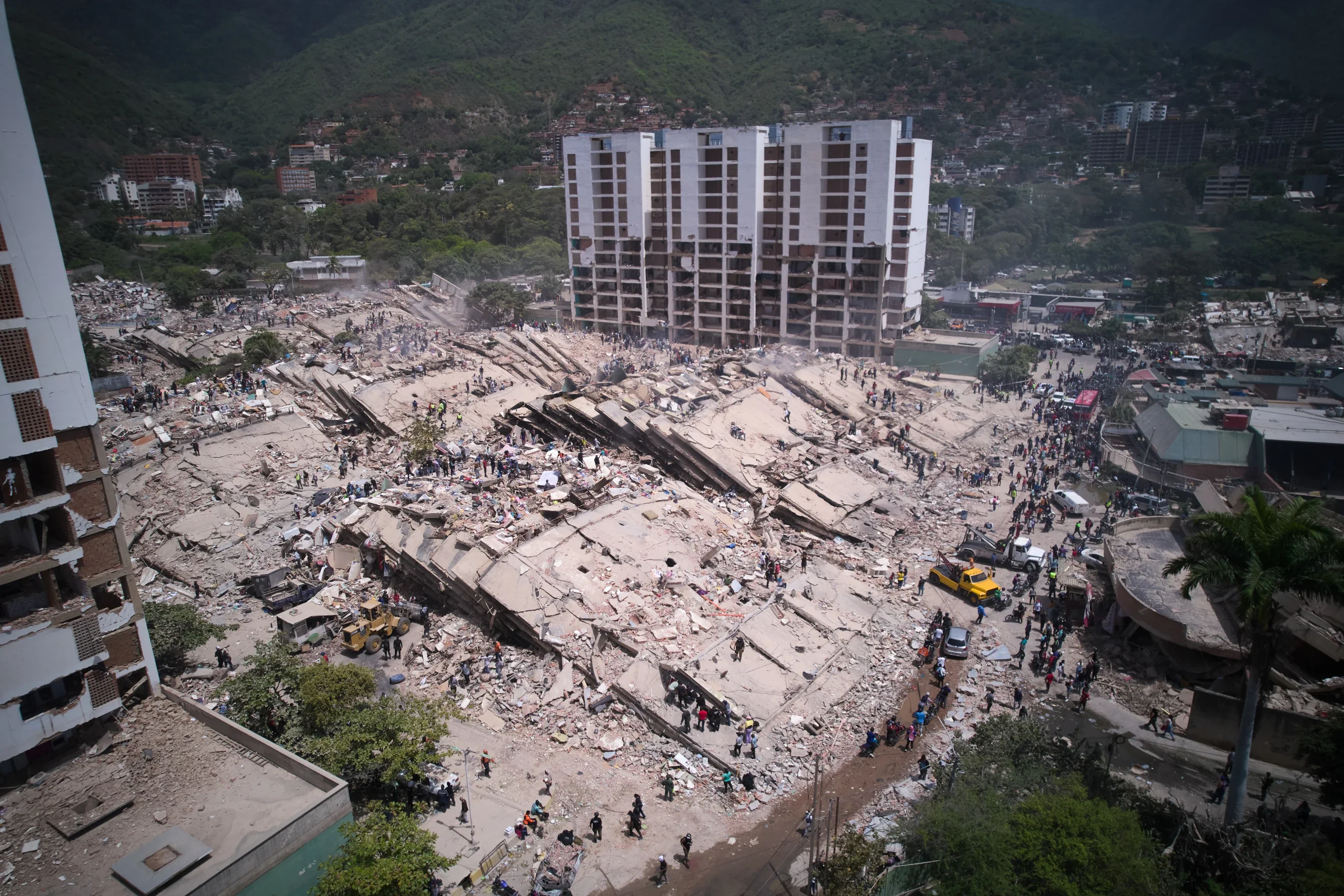 Rescuers search collapsed buildings after the June 2026 Venezuela earthquakes