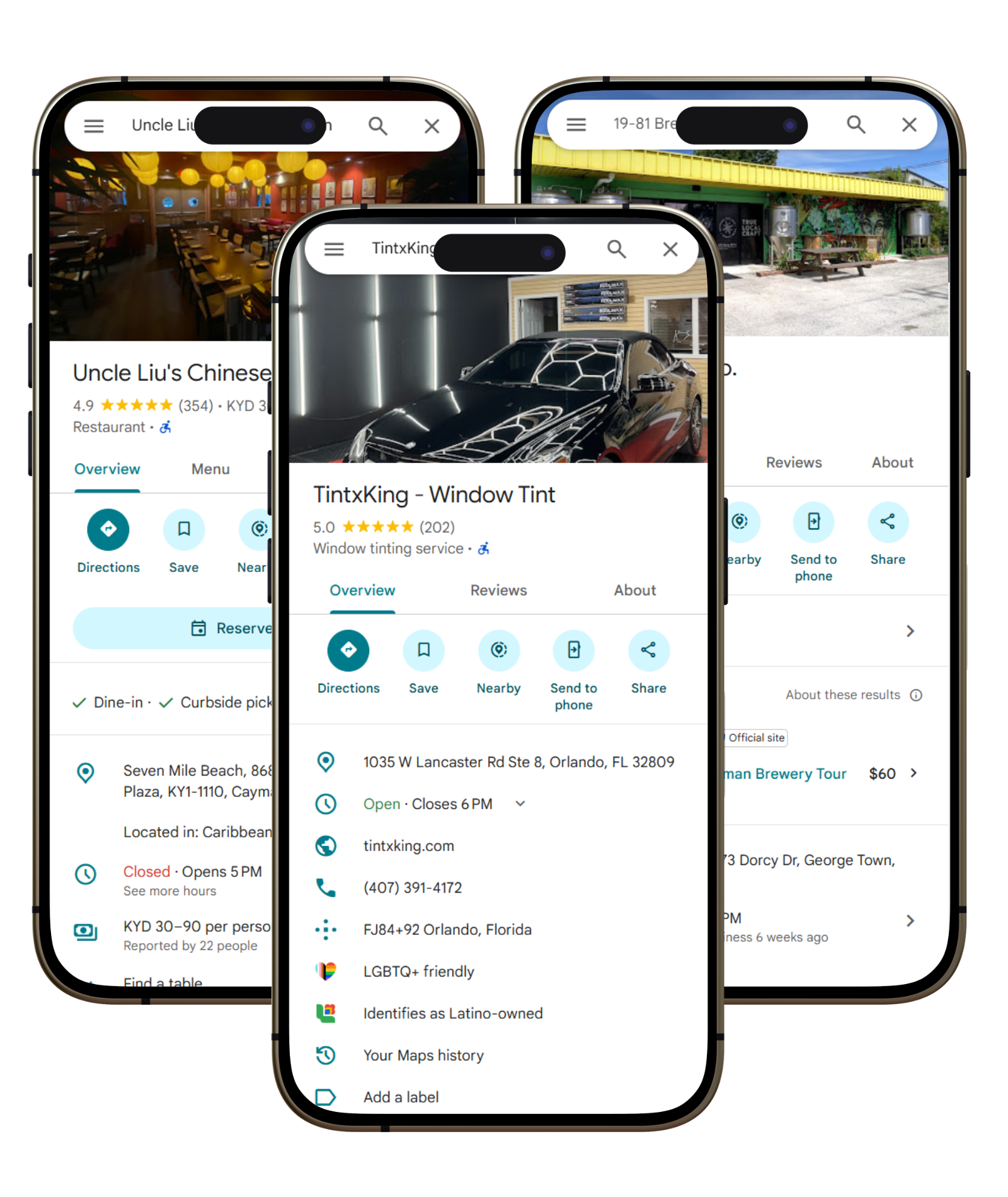 Google Maps, Apple Maps & LinkedIn Synchronization — real websites built by TocToc