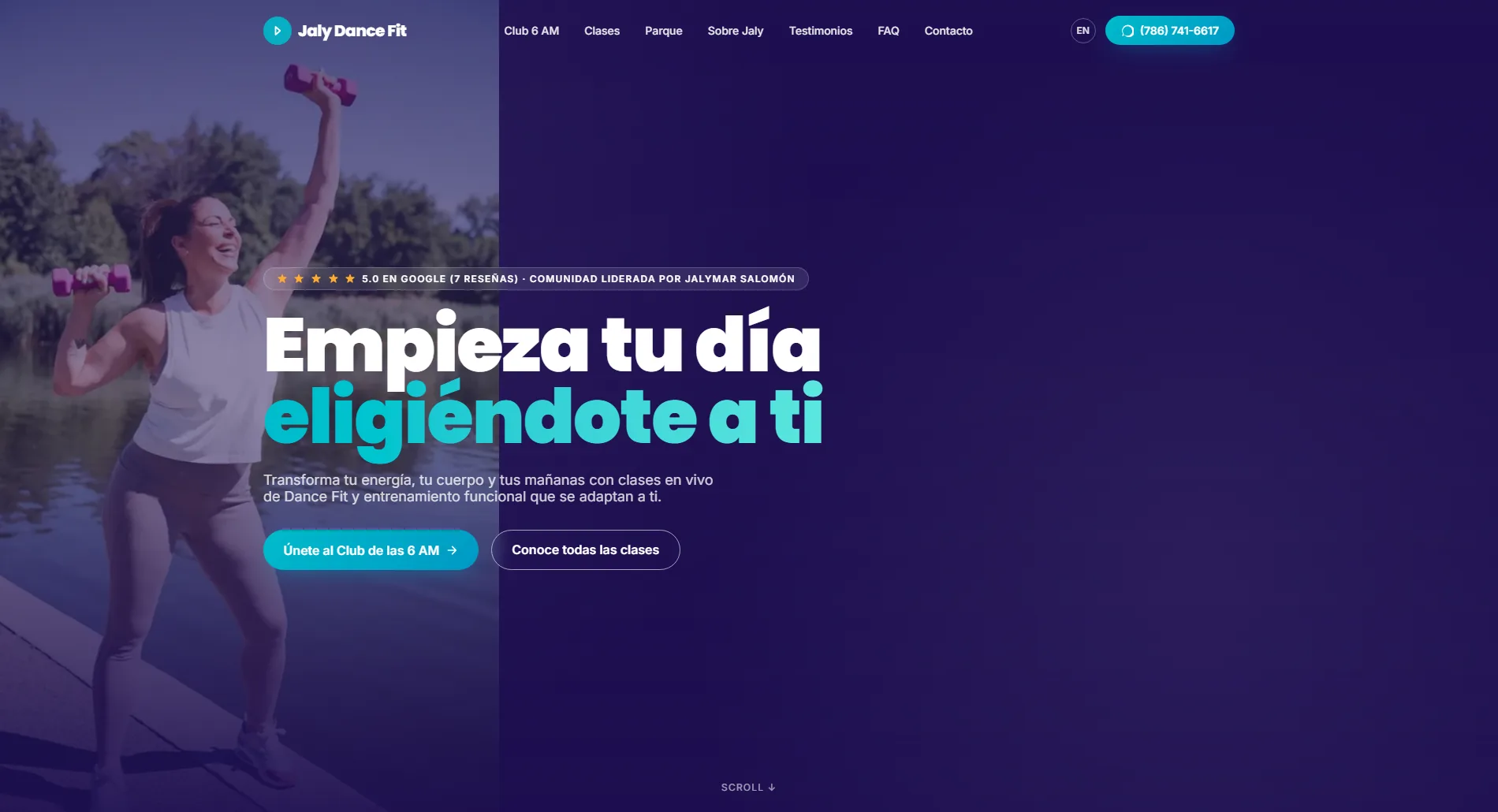 Jaly Dance Fit website by TocToc Marketing