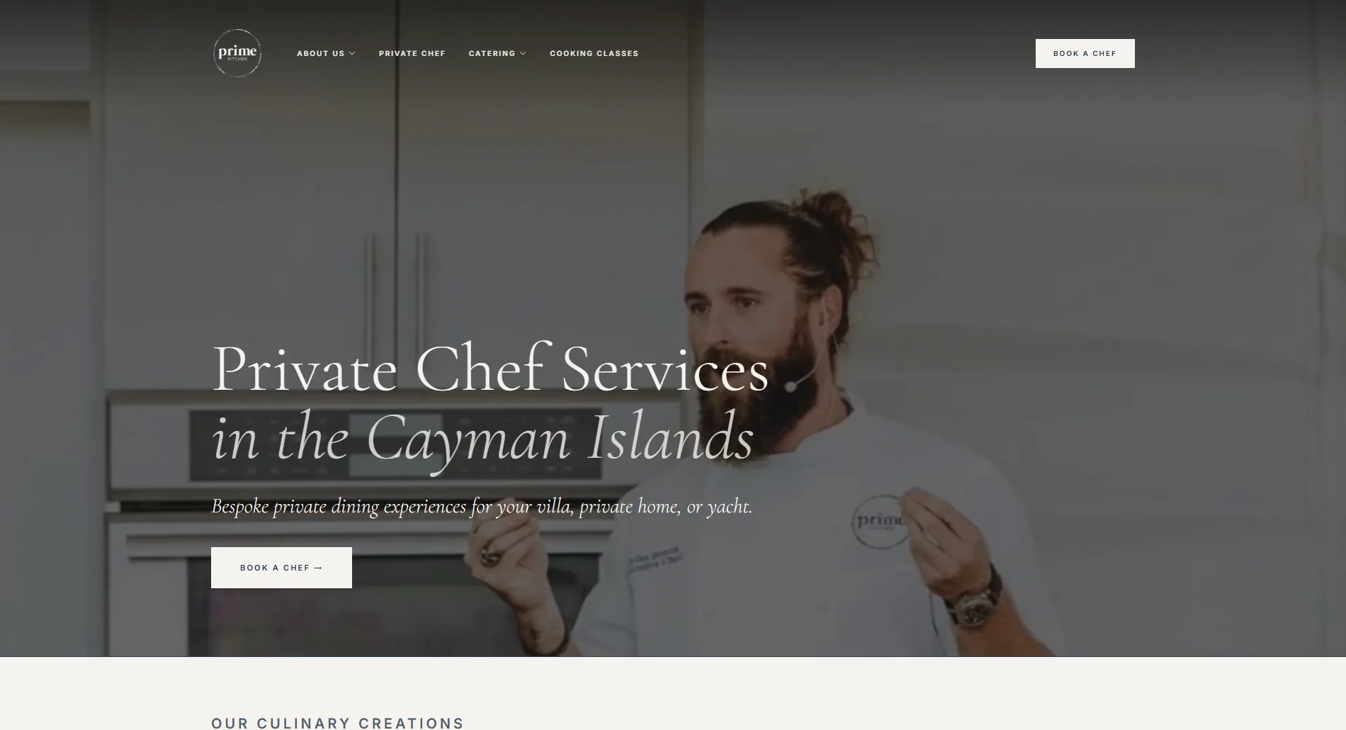Prime Kitchen website by TocToc Marketing