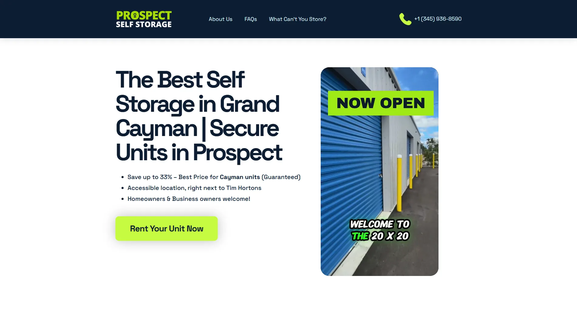 Prospect Self Storage website by TocToc Marketing
