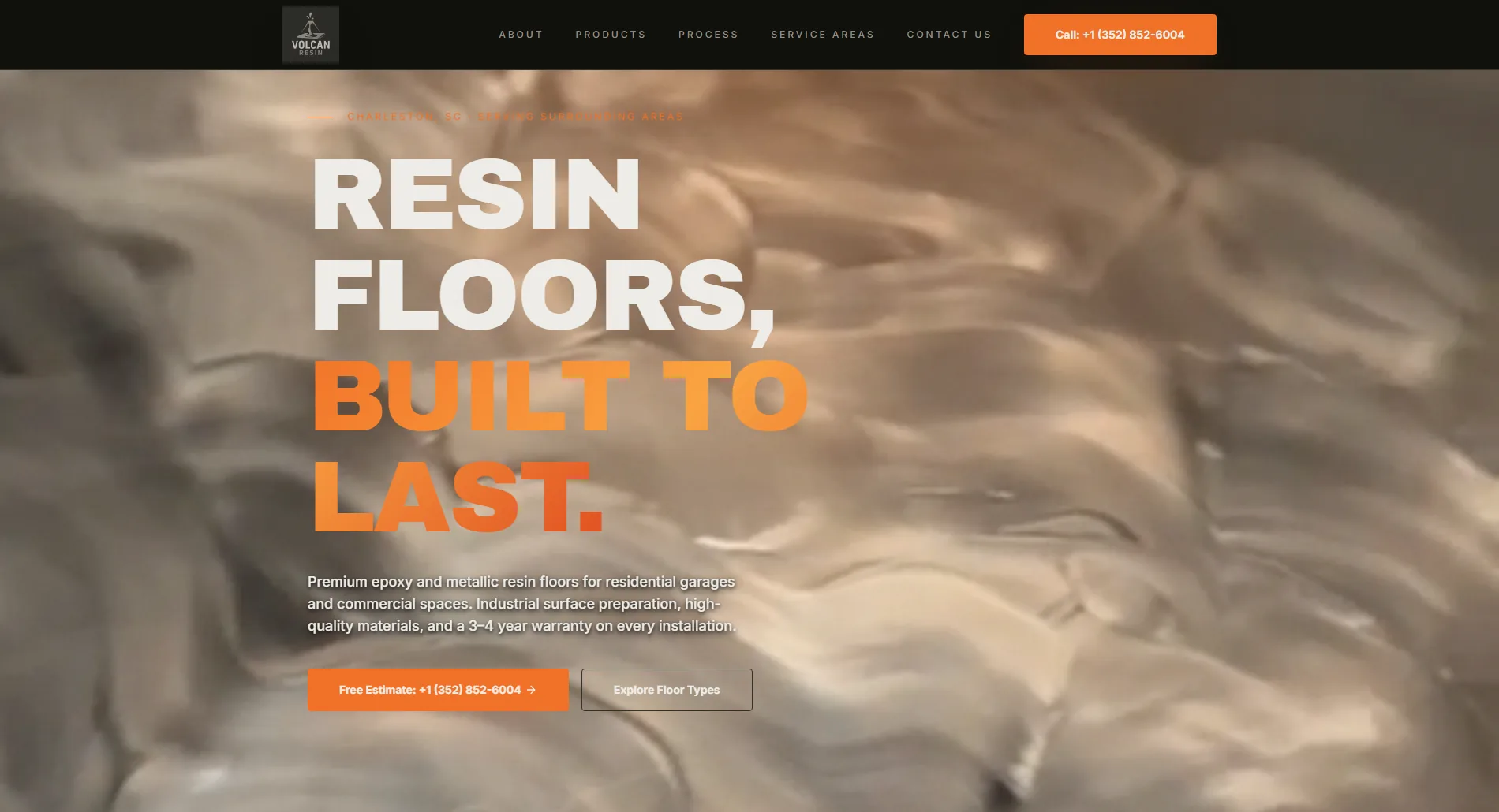 Volcan Resin Flooring website by TocToc Marketing