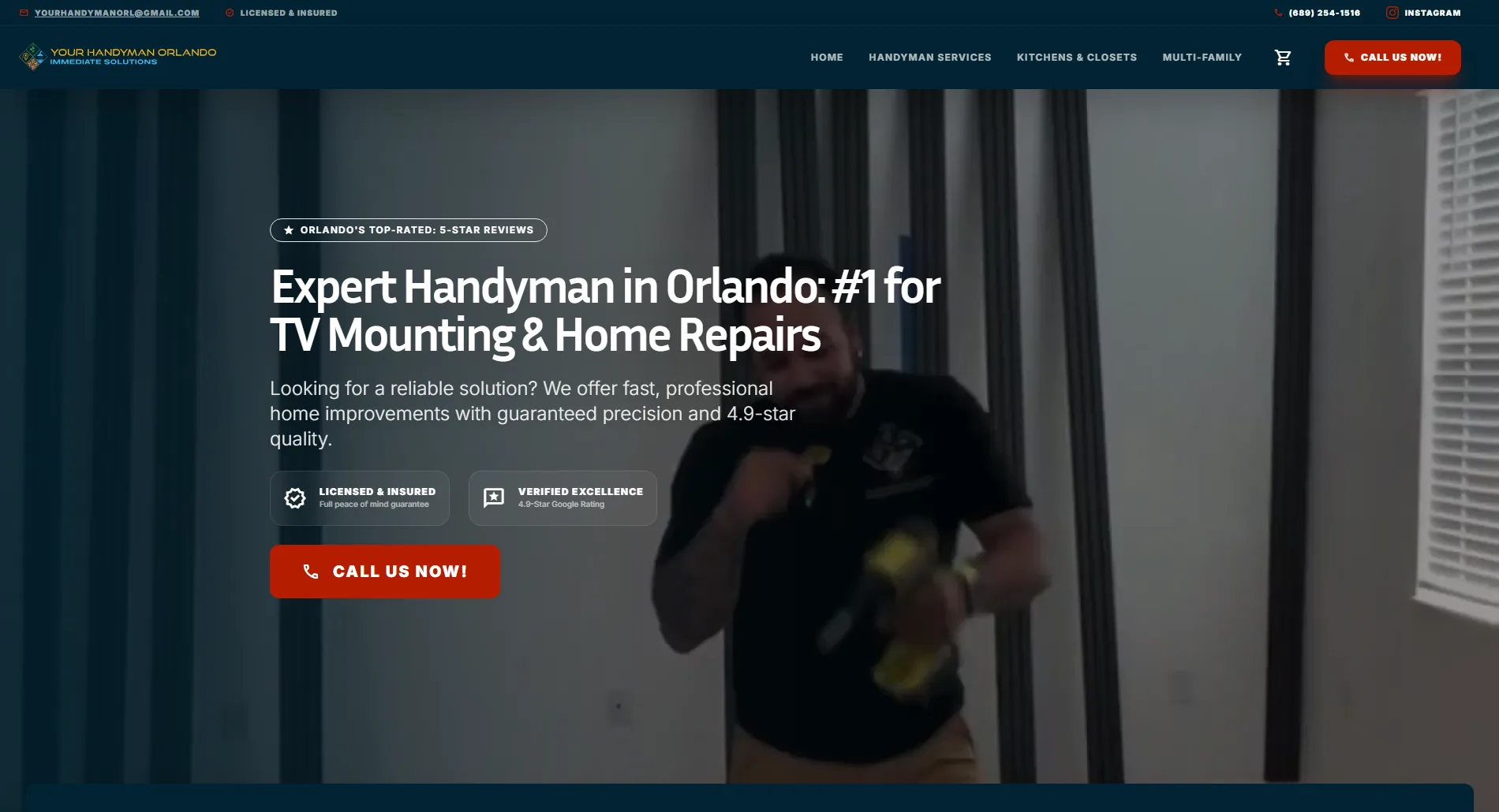 Your Handyman Orlando website by TocToc Marketing