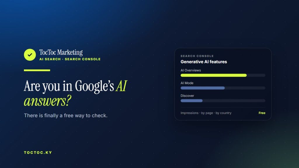 Search Console's generative AI report showing impressions from AI Overviews, AI Mode and Discover