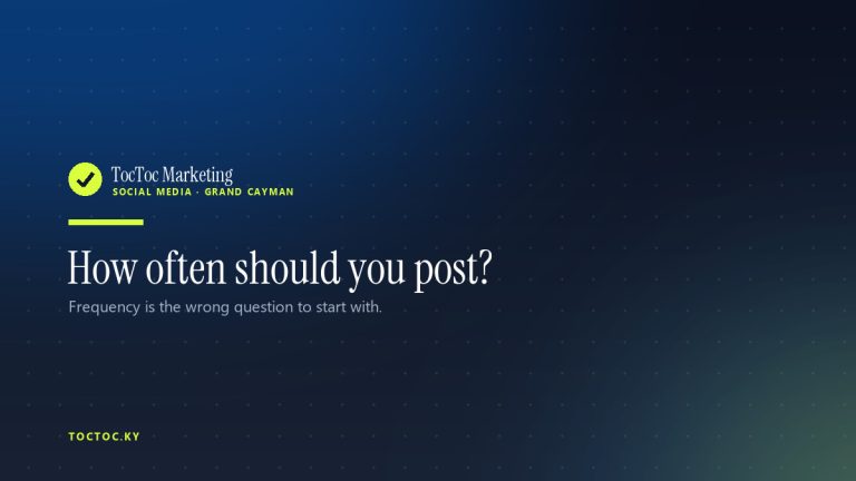 How often a Cayman Islands business should post on social media